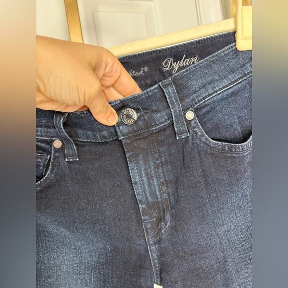 7 for all mankind Dylan Dark Wash Straight Leg High Rise size 26 Blue Jeans Pant - Picture 7 of 11